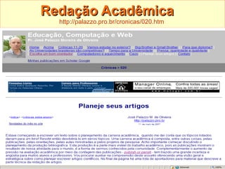 Redação Acadêmica   http://palazzo.pro.br/cronicas/020.htm   