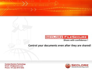 Seclore File Secure Introduction Brief