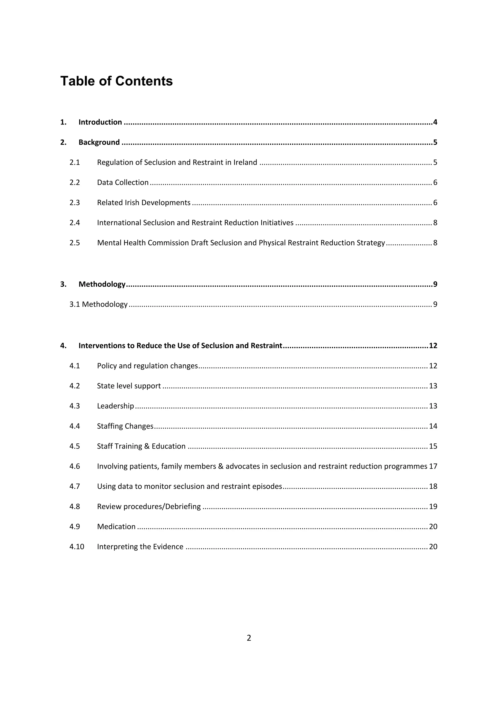 Seclusion and physical restraint reduction knowledge review | PDF