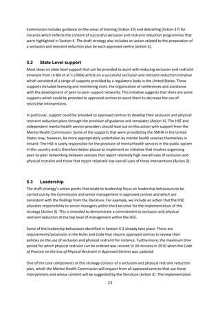 Seclusion and physical restraint reduction knowledge review | PDF