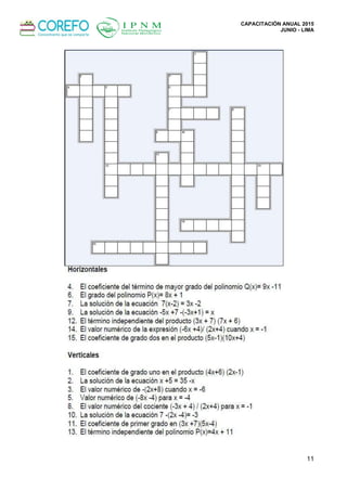 CAPACITACIÓN ANUAL 2015
JUNIO - LIMA
11
 