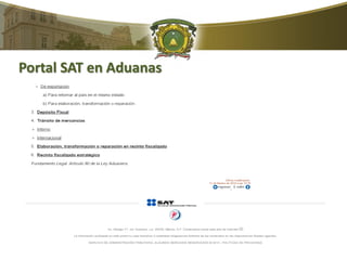 Portal SAT en Aduanas
 