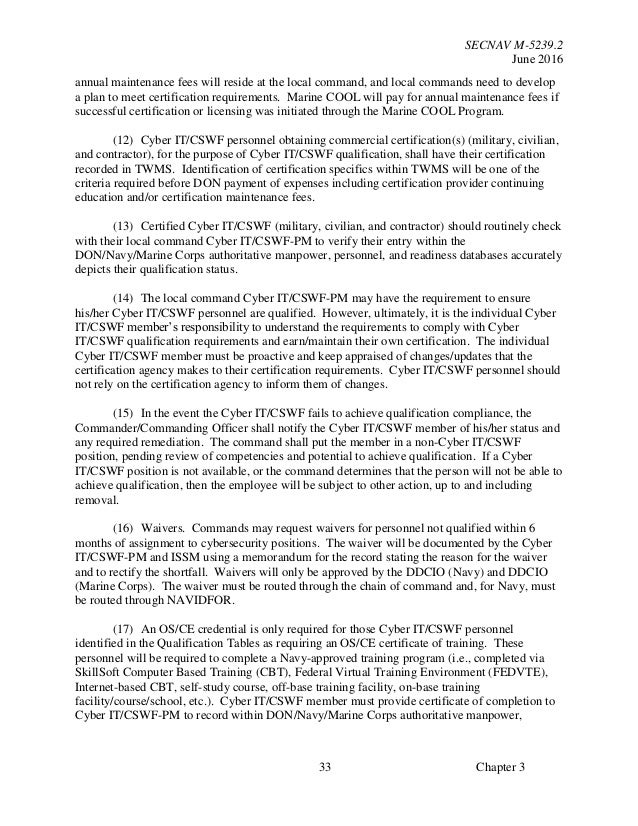 Secnav M 5239.2 Paa Form