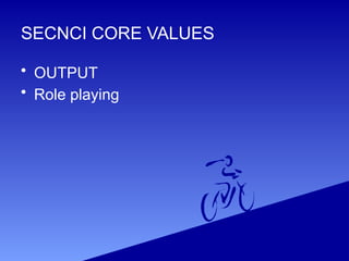 SECNCI Values Formation Lecture, a key to transformation | PPTX