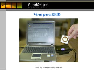 Vírus para RFID Fonte:  http://www.rfidvirus.org/index.html 
