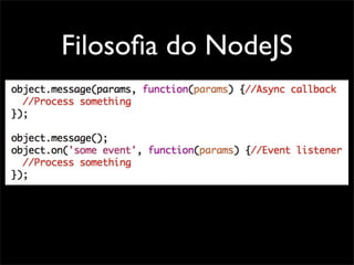 Filosoﬁa do NodeJS
 