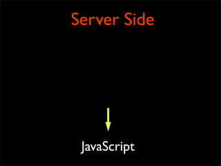 Server Side




 JavaScript
 
