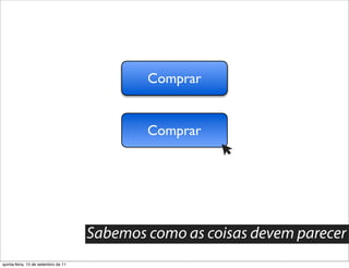 Comprar


                                             Comprar




                                     Sabemos como as coisas devem parecer
quinta-feira, 15 de setembro de 11
 