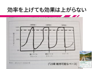 効率を上げても効果は上がらない
(「23章 維持可能なペース)
 