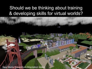 Should we be thinking about training & developing skills for virtual worlds? New Media Consortium Orientation Island 
