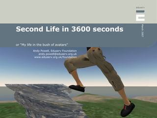 Second Life in 3600 seconds or “My life in the bush of avatars” 