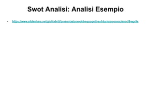 Swot Analisi: Analisi Esempio
- /giuliodetti/presentazione-otd-e-progetti-sul-turismo-manciano-16-aprile
 