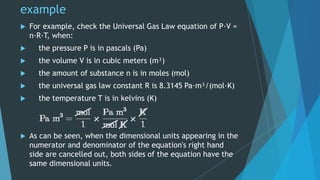 Second application of dimensional analysis | PPTX