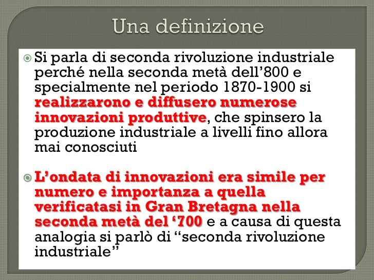 Differenze Tra La Prima E La Seconda Rivoluzione Industriale La seconda rivoluzione industriale