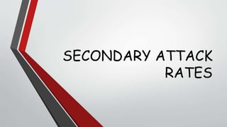SECONDARY ATTACK
RATES
 