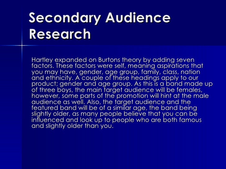 Secondary Audience Research