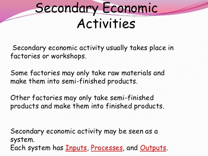 Secondary economic 1