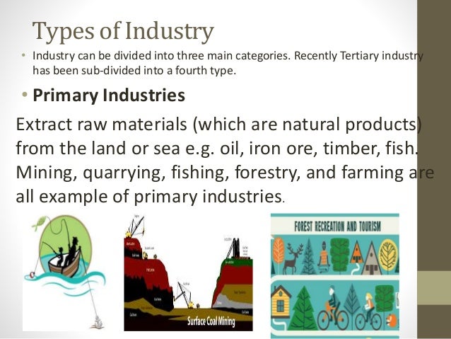 What are the types of industries What are the types of industries
