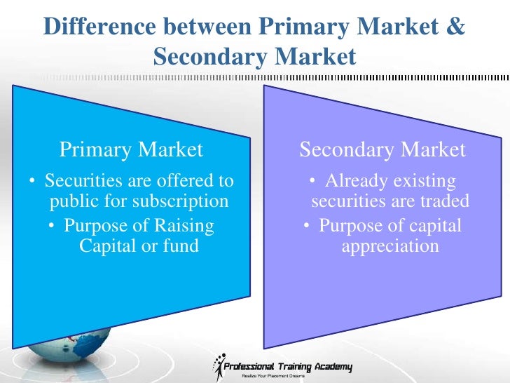 Ipo primary vs secondary market