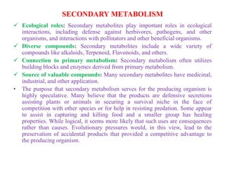 Secondary metabolite ,Plants and Health Care | PDF