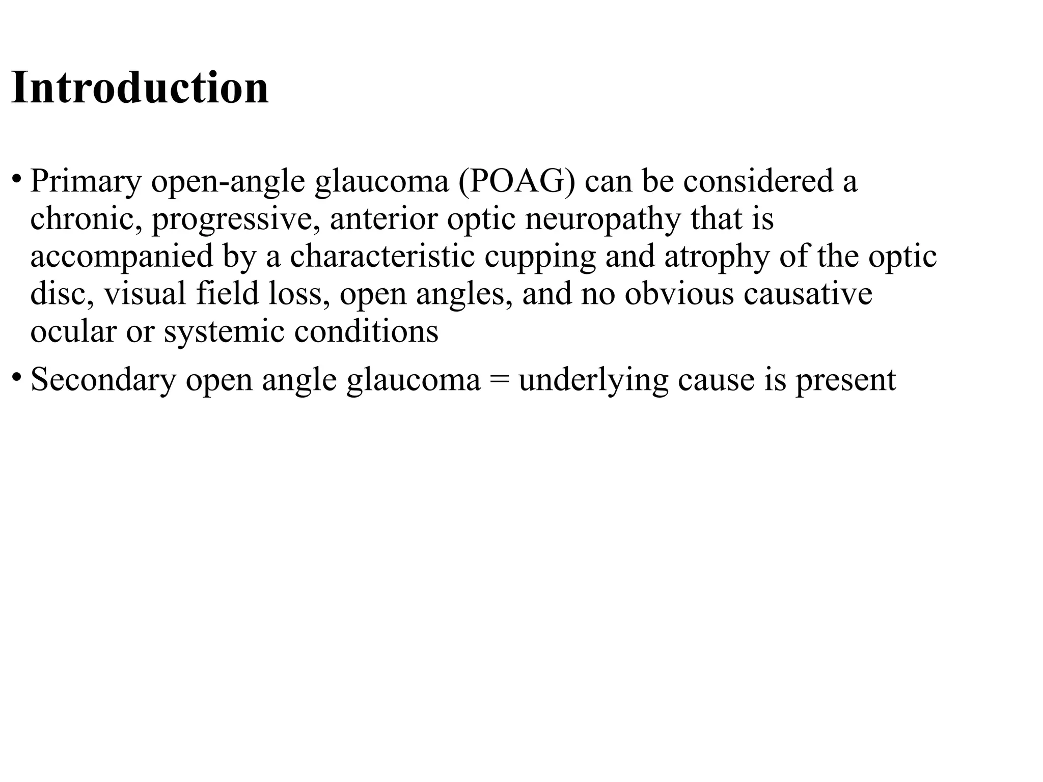 secondary open angle glaucoma.pptx..... | PPTX
