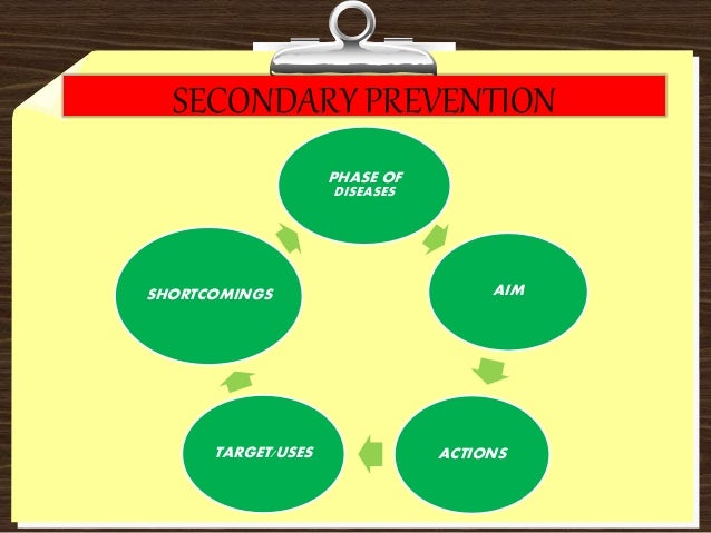 Which Of The Following Is An Example Of Secondary Prevention