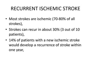 Secondary prevention of ischemic stroke | PPTX