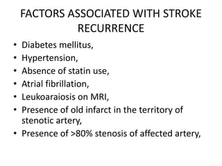 Secondary prevention of ischemic stroke | PPTX