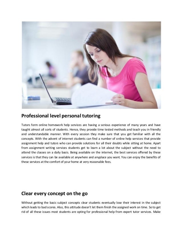 Academic homework services