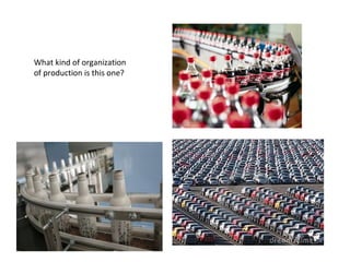 What kind of organization
of production is this one?
 
