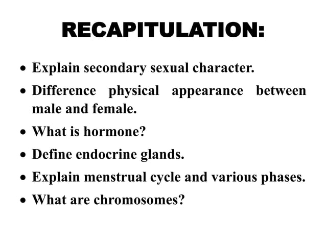 secondary sexual character.pptx | Infertility | Reproductive Health