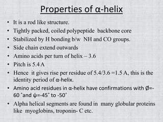Secondary Structure Of Protein (Repeating structure of protein) | PPTX