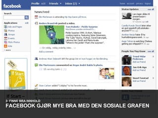 3: FINNE BRA INNHOLD FACEBOOK GJØR MYE BRA MED DEN SOSIALE GRAFEN 