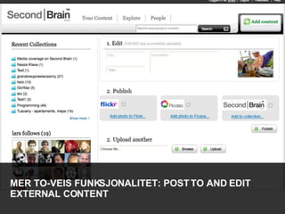 MER TO-VEIS FUNKSJONALITET: POST TO AND EDIT EXTERNAL CONTENT 