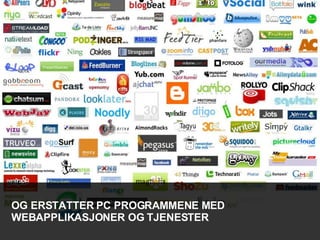 OG ERSTATTER PC PROGRAMMENE MED WEBAPPLIKASJONER OG TJENESTER 