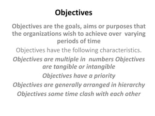 Tangible Objectives Second chapter of Management | PPTX