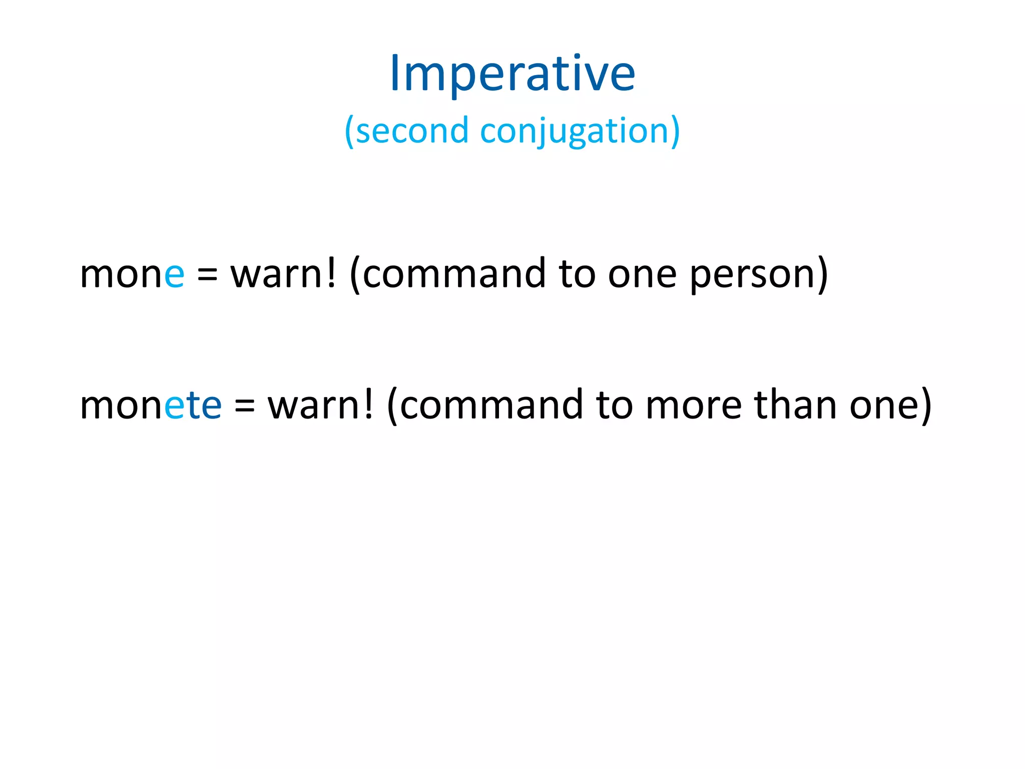 Second Conjugation Verbs | PDF