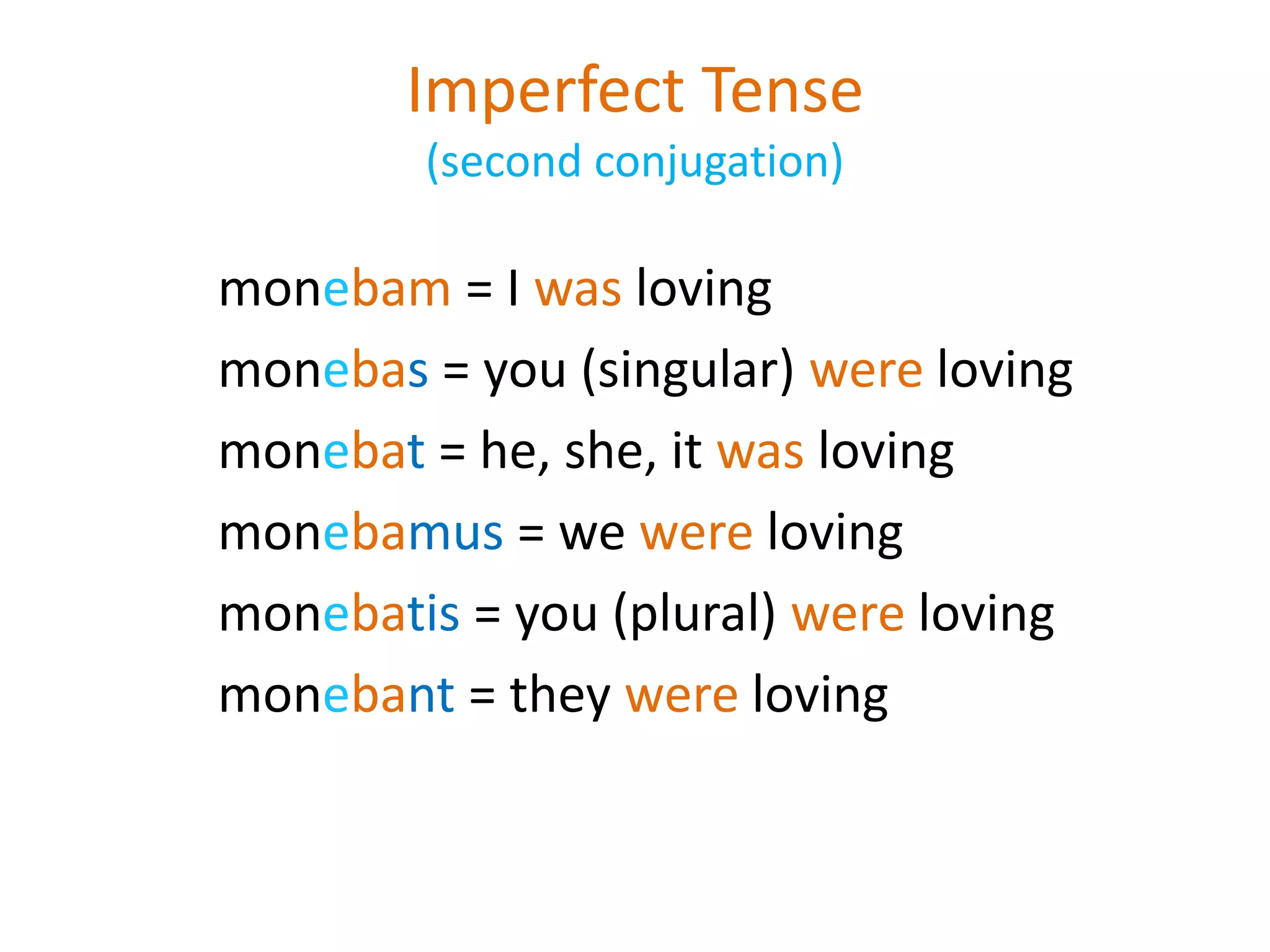 Second Conjugation Verbs | PDF