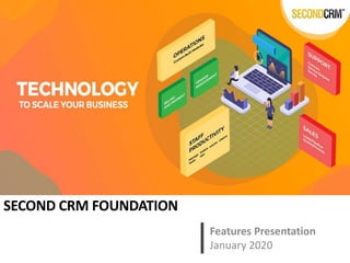 Features Presentation
January 2020
SECOND CRM FOUNDATION
 