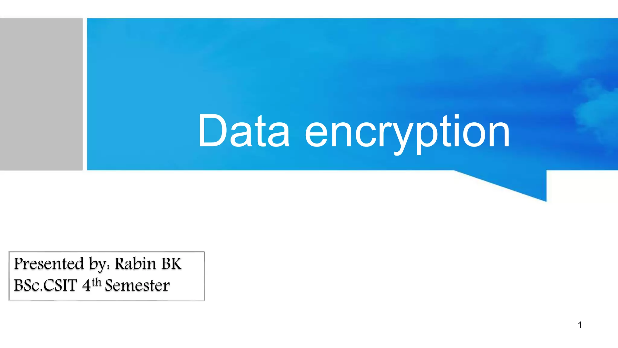 Data encryption in database management system | PPT