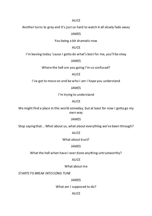 Second Draft Script For Our Preliminary Task