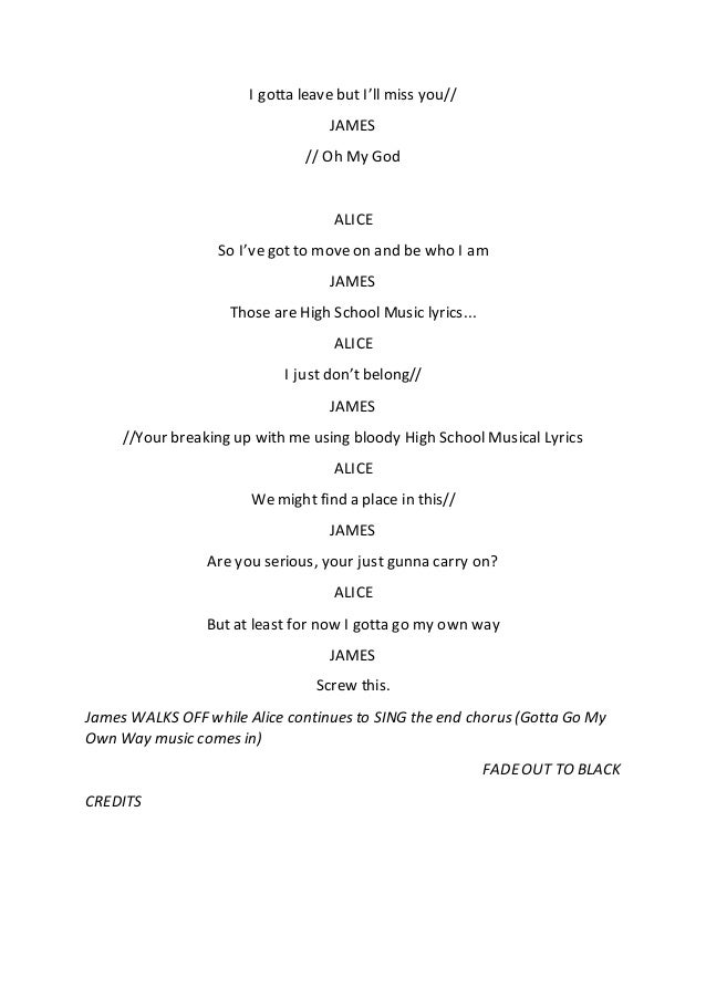 Second Draft Script For Our Preliminary Task Second Draft Script For Our Preliminary Task