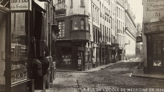 L A R U E D E L ’ E C O L E D E M É D E C I N E E N 1 8 6 6
 