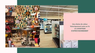 Une chaine de valeur
historiquement axée sur la
LA LOGISTIQUE
D'APPROVISIONNEMENT
 