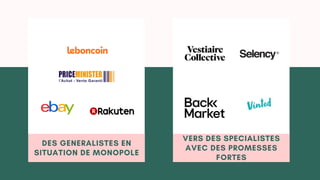 VERS DES SPECIALISTES
AVEC DES PROMESSES
FORTES
DES GENERALISTES EN
SITUATION DE MONOPOLE
 
