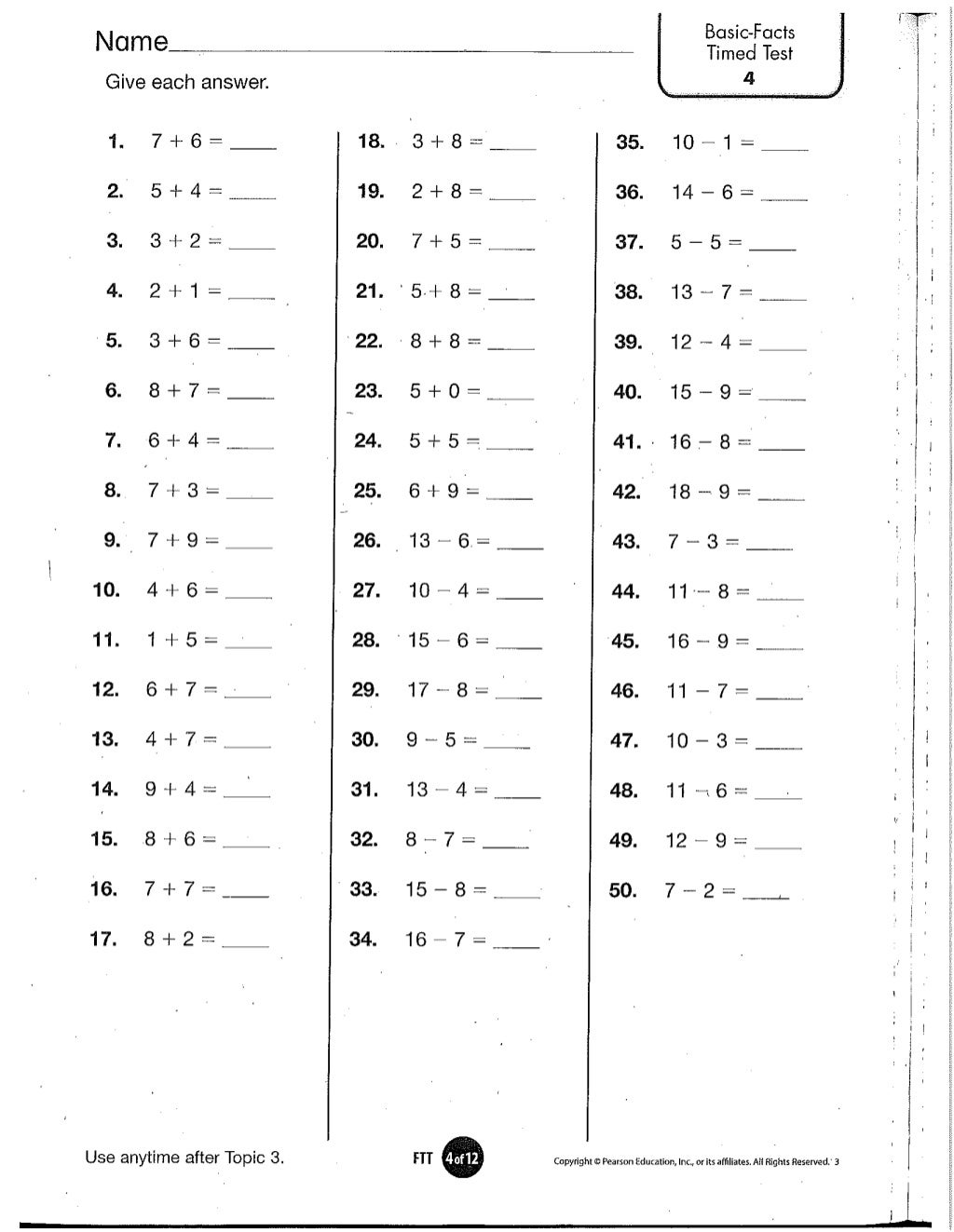 Second grade packet