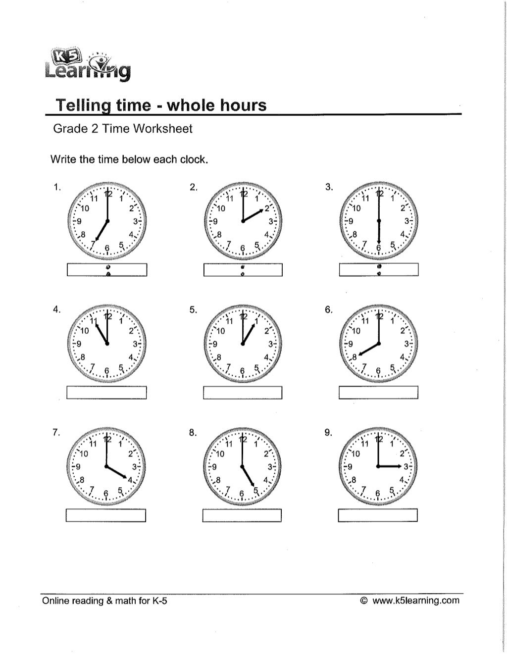 Second grade packet