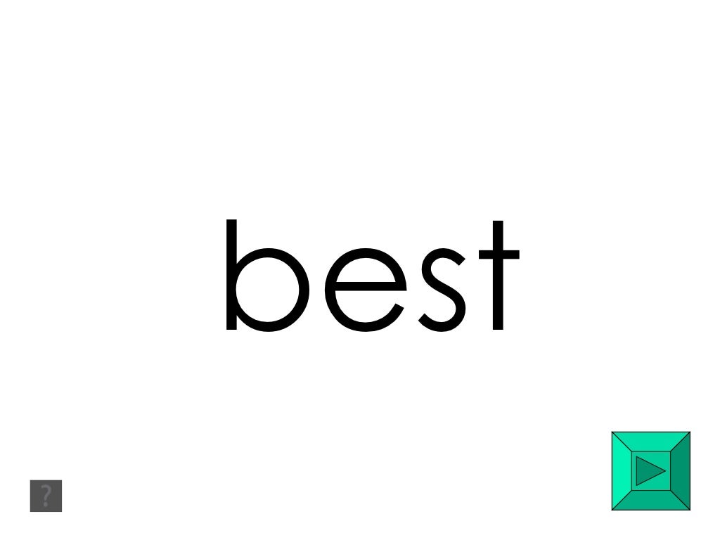 Second Grade Word List