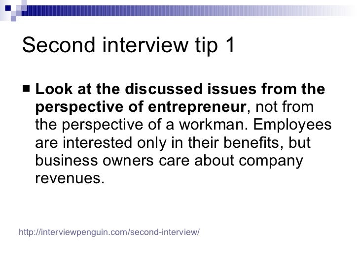 tips for second interview