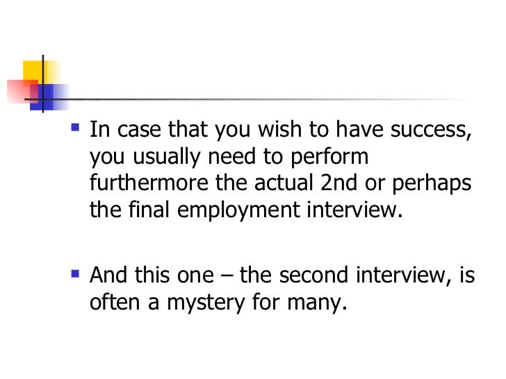 2nd job interview